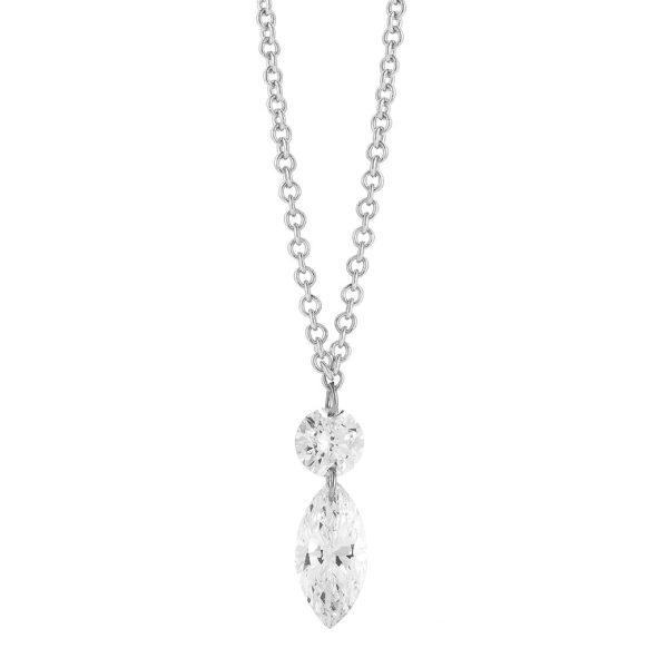 Aresa New York Morrison No. 2 with Marquise Diamond Necklace For Sale