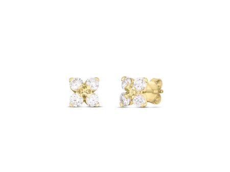 Roberto Coin Love In Verona Diamond Stud Earrings For Sale