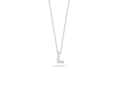 Roberto Coin Tiny Treasures Diamond Love Letter “L” Necklace For Discount