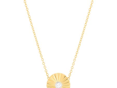 Topper Italia Gold Round Starburst Pendant Necklace Hot on Sale