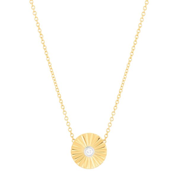 Topper Italia Gold Round Starburst Pendant Necklace Hot on Sale