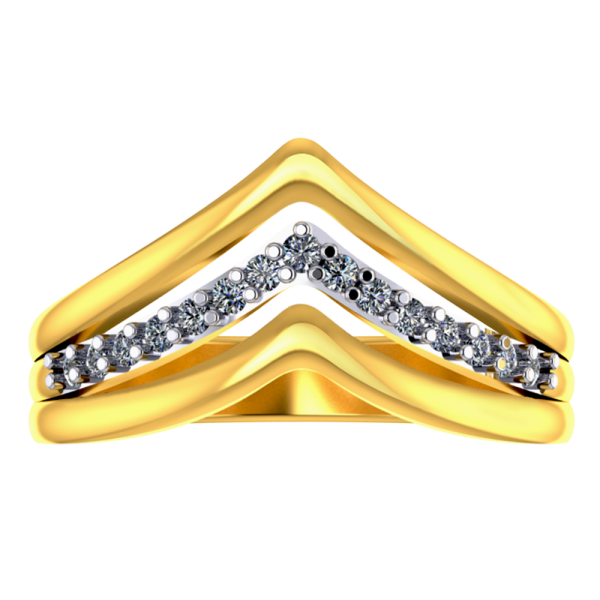 Lovely 14k Gold With Diamond Embellishment Thumb Ring From Diamond Collection Pc Chandra Online Sale