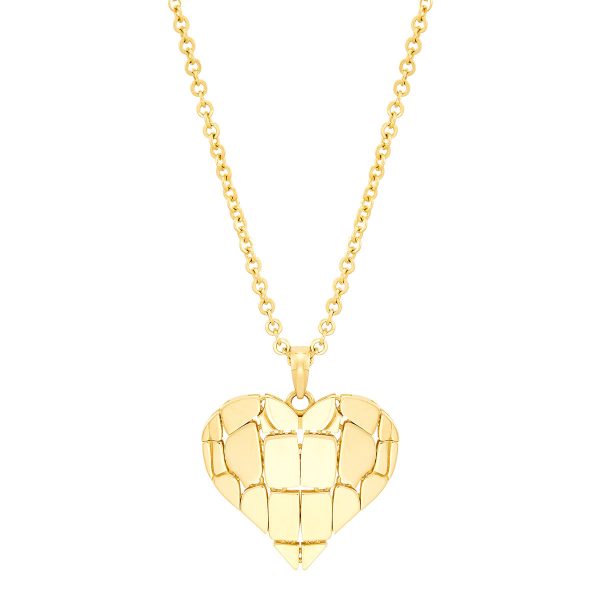 Topper Italia Gold Heart Pendant Necklace For Discount