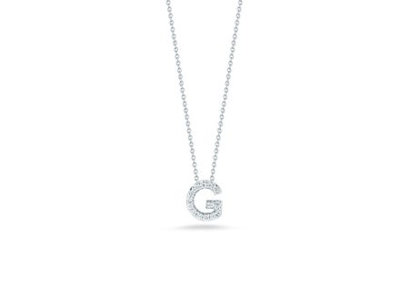 Roberto Coin Tiny Treasures Diamond Love Letter “G” Necklace Discount