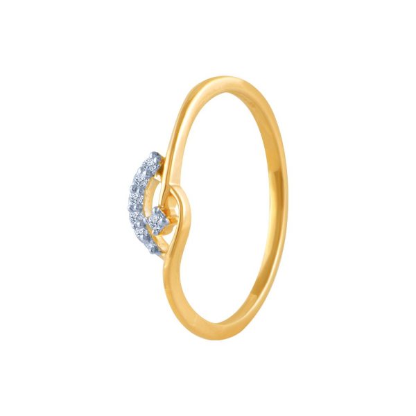 14k (585) Yellow Gold And Diamond Ring For Women Fashion