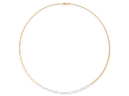 Marco Bicego Masai Single Strand Coil Necklace Collar With Diamond Bar Online Sale