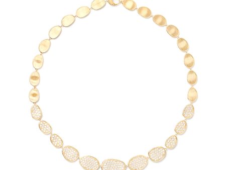 Marco Bicego Lunaria Diamond Pavé Graduated Collar Necklace For Cheap