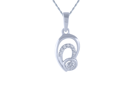 14KT (585) White Gold And Diamond Pendant For Women Online now