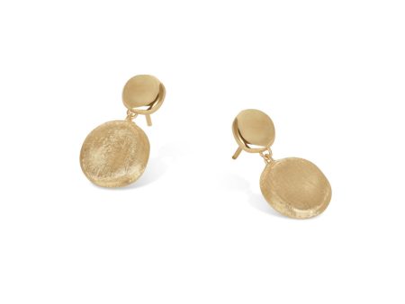 Marco Bicego Jaipur 18K Yellow Gold Engraved and Polished Double Drop Earrings OB1775 Y LI Online