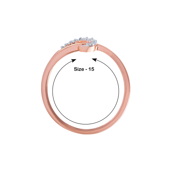 14KT (585) Rose Gold And Diamond Ring For Women Hot on Sale