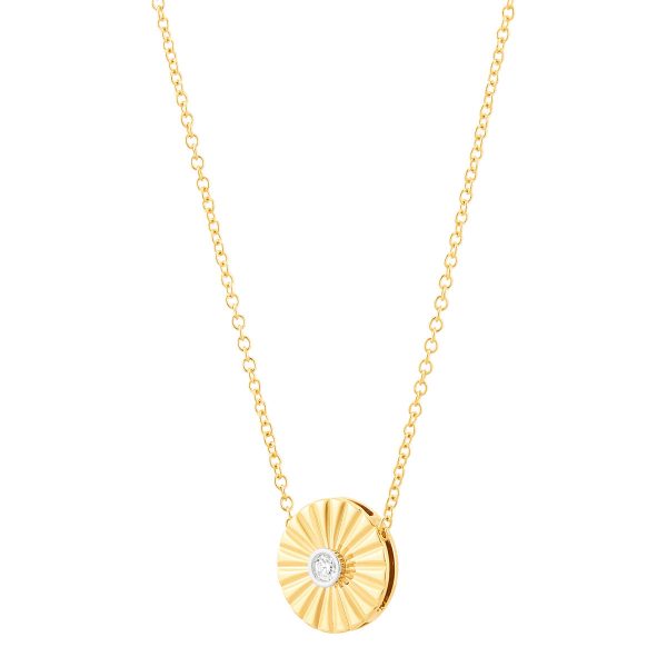 Topper Italia Gold Round Starburst Pendant Necklace Hot on Sale