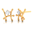 Fence Style 18k Gold Earrings With Diamonds Online