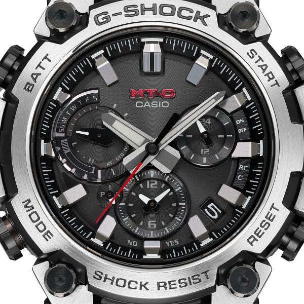 G-Shock MT-G Silver with Black Partial IP MTG-B3000D-1A Discount