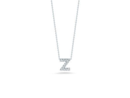 Roberto Coin Tiny Treasures Diamond Love Letter “Z” Necklace Hot on Sale