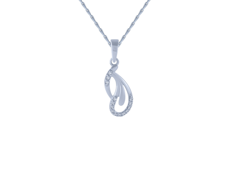 14KT (585) White Gold And Diamond Pendant For Women Fashion