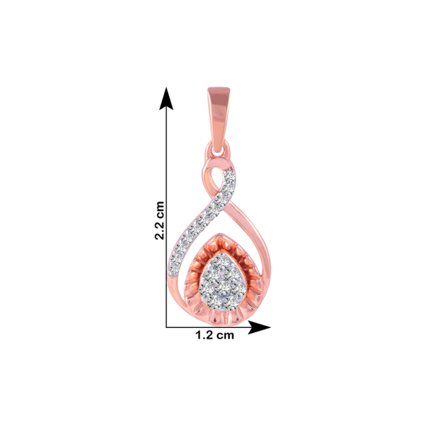 14KT (585) Rose Gold And Diamond Pendant For Women Online