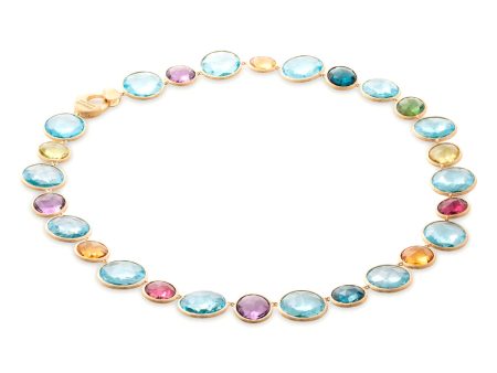 Marco Bicego Jaipur Color Graduated Collar Featuring Blue Topaz Cheap