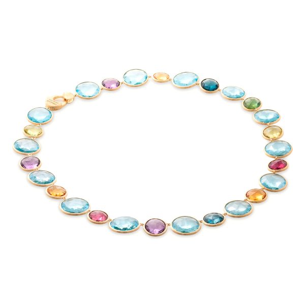 Marco Bicego Jaipur Color Graduated Collar Featuring Blue Topaz Cheap