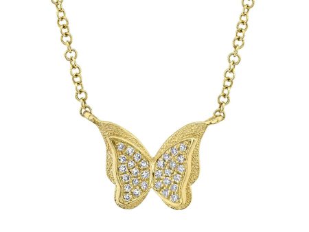 Shy Creation Diamond Butterfly Necklace SC55021952 Supply