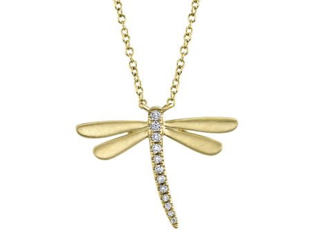 Shy Creation Diamond Dragonfly Necklace SC55020407 For Sale