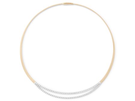 Marco Bicego Masai Coil Collar Necklace With Double Row Diamond Bar Online