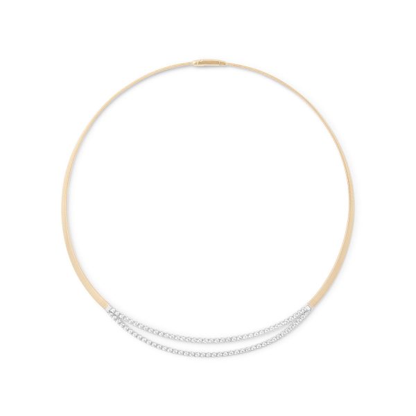 Marco Bicego Masai Coil Collar Necklace With Double Row Diamond Bar Online