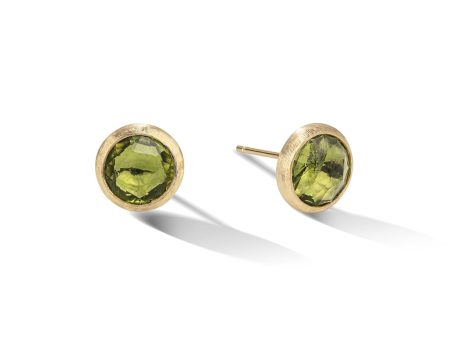 Marco Bicego Jaipur Color 18K Yellow Gold Peridot Stud Earrings OB957 PR01 Y Sale