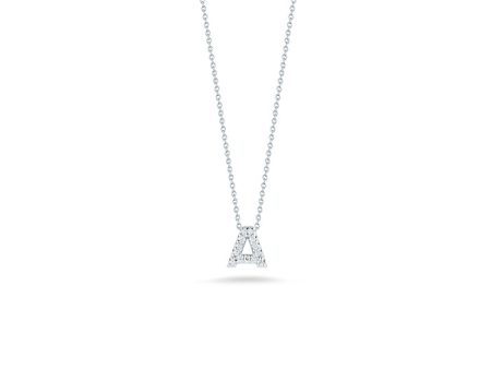 Roberto Coin Tiny Treasures Diamond Love Letter “A” Necklace on Sale