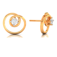 Twirled Designed Diamond And 18k Gold Earrings Online Hot Sale