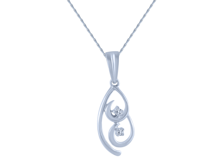 14k (585) White Gold And Diamond Pendant For Women Online