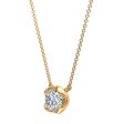 J evar Lotus Petals Solitaire Diamond Pendant Necklace Hot on Sale