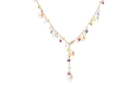 Marco Bicego Paradise Gemstone Lariat Necklace With Freshwater Pearls For Discount