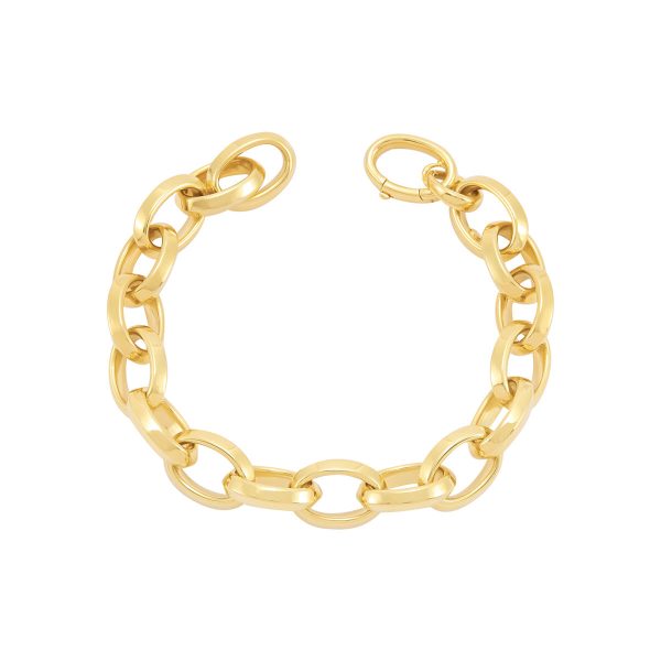 Topper Italia Gold Oval Link Bracelet Online Hot Sale