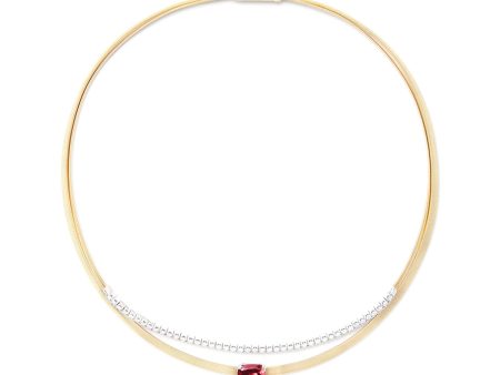 Marco Bicego Masai Collar Necklace With Pink Tourmaline and Diamonds Supply