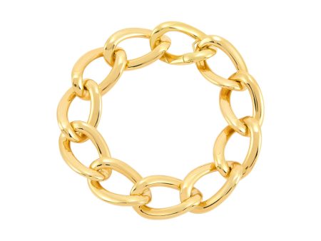 Topper Italia Gold Twisted Oval Link Bracelet on Sale