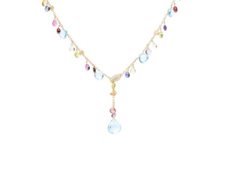 Marco Bicego Paradise Gemstone Lariat Necklace with Diamonds For Discount