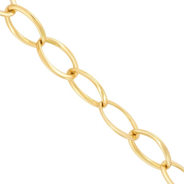 Topper Italia Gold Necklace With Oval Links Hot on Sale