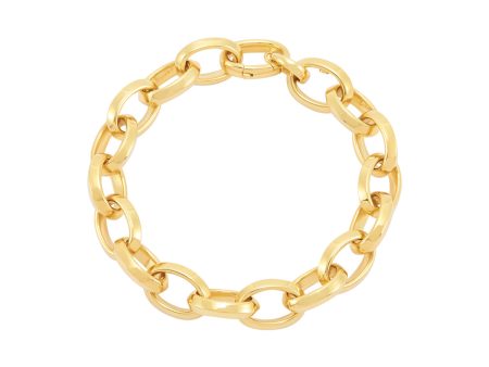 Topper Italia Gold Oval Link Bracelet Online Hot Sale