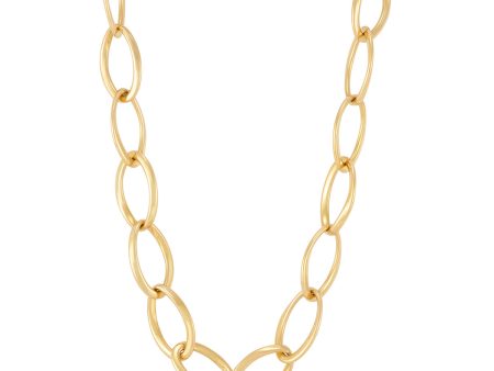 Topper Italia Gold Necklace With Oval Links Hot on Sale