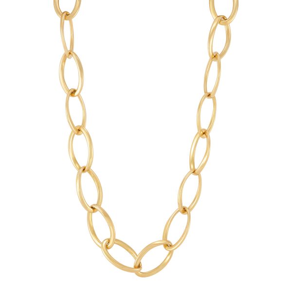 Topper Italia Gold Necklace With Oval Links Hot on Sale