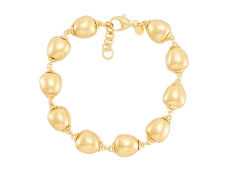 Topper Italia Gold Multi-Shaped Moveable Links Bracelet For Discount