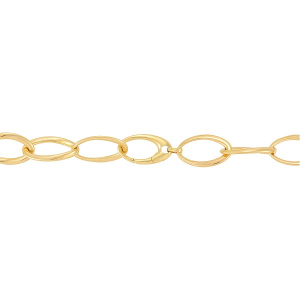 Topper Italia Gold Necklace With Oval Links Hot on Sale