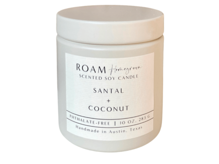 Santal + Coconut 10 oz Candle | ROAM Homegrown Online