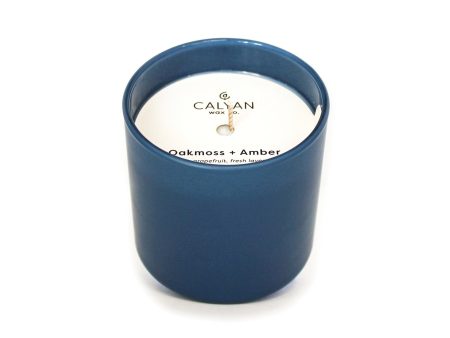 Oakmoss + Amber Dignity Series Glass Jar Soy Candle | Calyan Wax Co. - 5.3 oz Hot on Sale