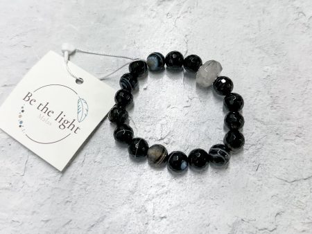 Black Tourmalinated Quartz Luxe Bracelet | Be the Light For Sale