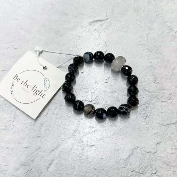 Black Tourmalinated Quartz Luxe Bracelet | Be the Light For Sale