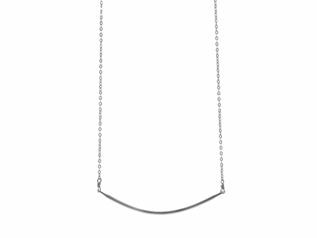 Rounded Bar Sterling Silver Necklace | Liv & B Hot on Sale