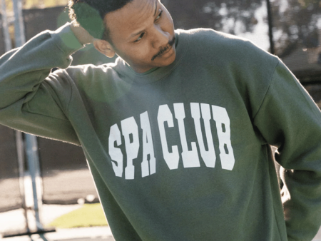 Spa Club Crew Neck Sweatshirt | Lucky Owl Online now