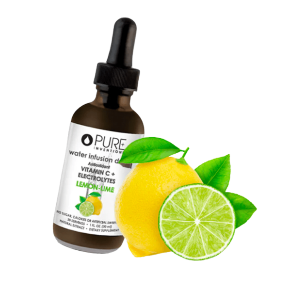 Vitamin C + Electrolytes Lemon-Lime Water Infusion Drops - 30 servings | Pure Inventions Cheap