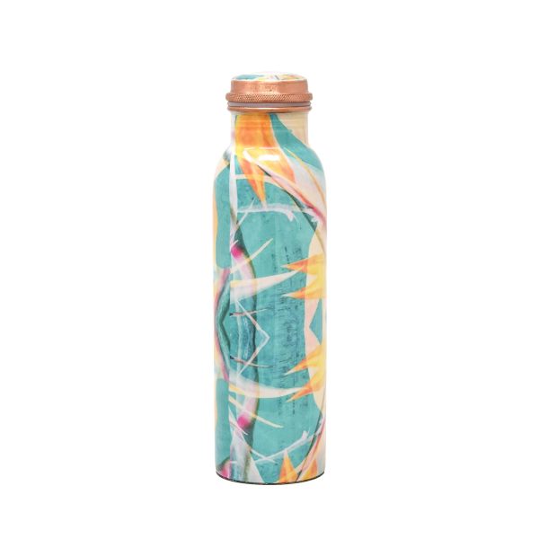 Bird of Paradise Full Wrap Print Copper Bottle (34oz) | Lucky Owl Fashion